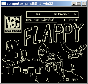 VBG software - Flappy (PMD-85)